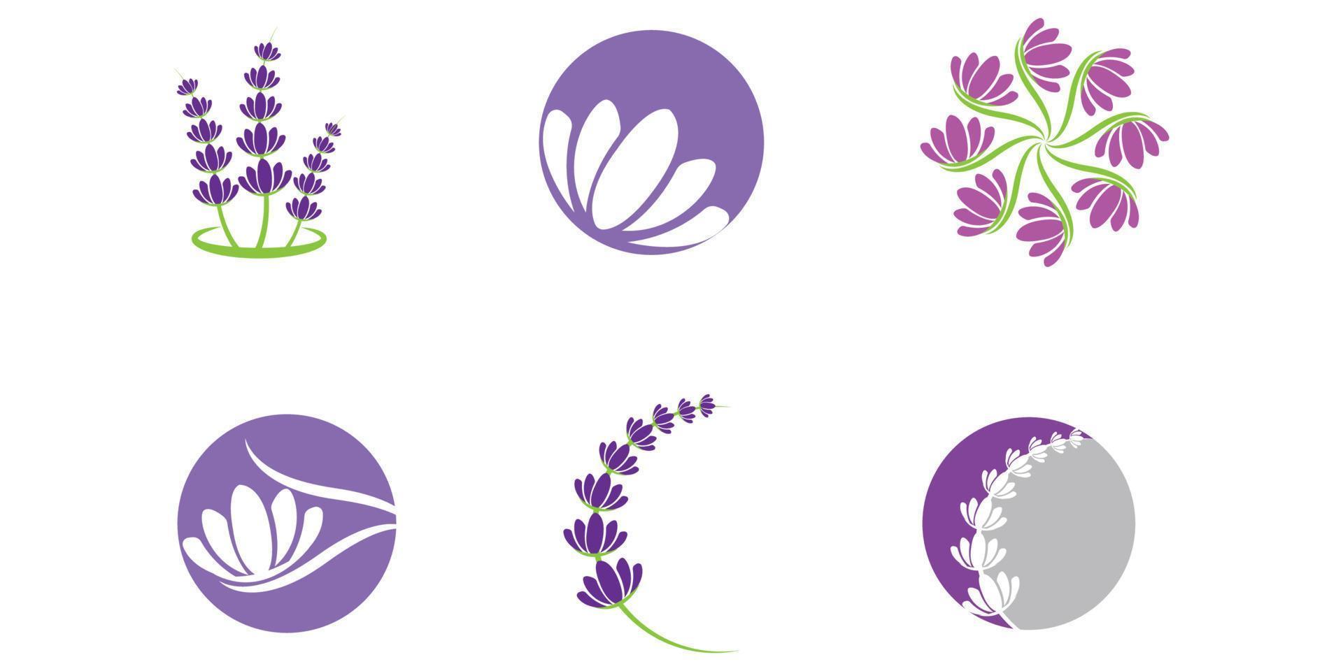 simple lavender flower free icon vector logo