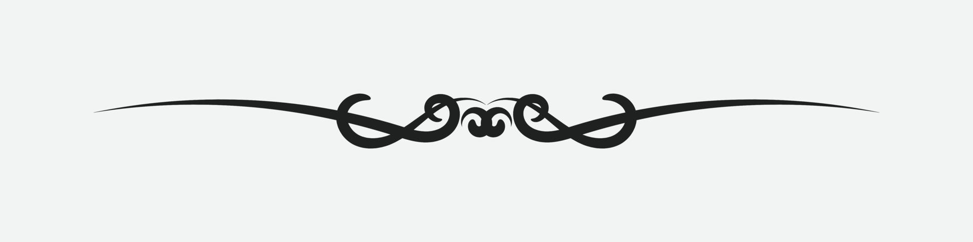 Calligraphic ornament. Vintage Decoration. Vector isolated illustration
