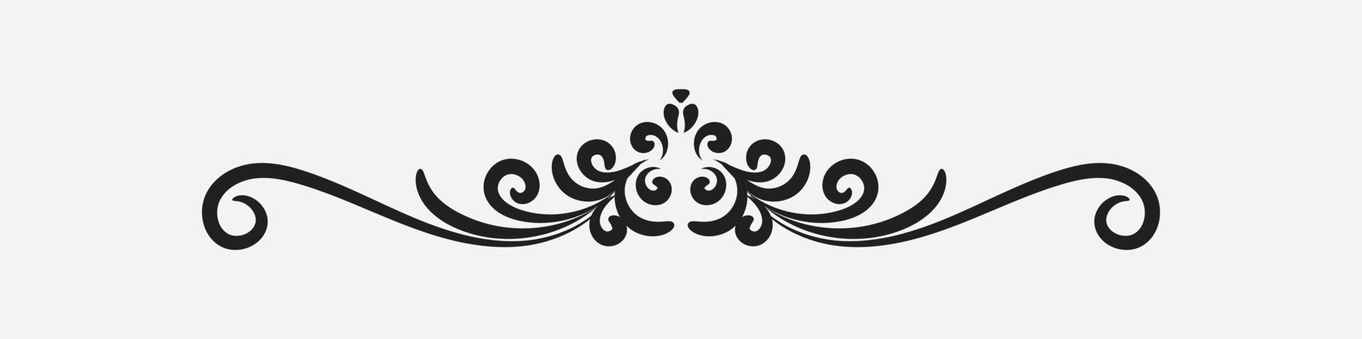 Calligraphic ornament. Vintage Decoration. Vector isolated illustration