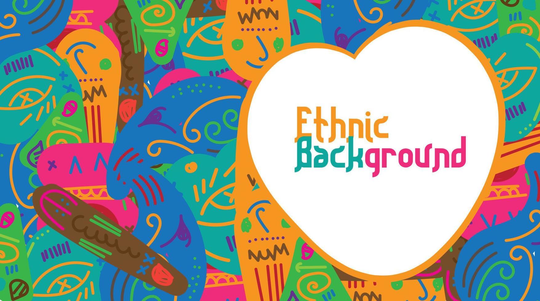 banner de fondo cultural étnico abstracto colorido vector