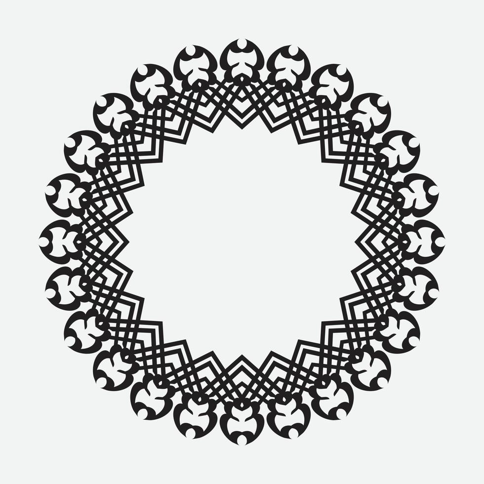 round and circular decorative pattern for design frameworks and banners vector
