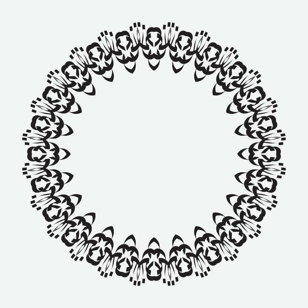 round and circular decorative pattern for design frameworks and banners vector