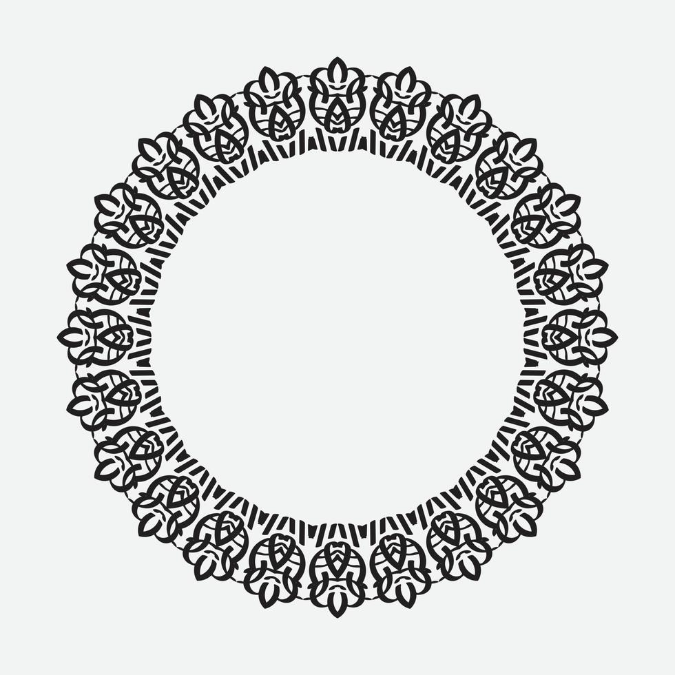round and circular decorative pattern for design frameworks and banners vector