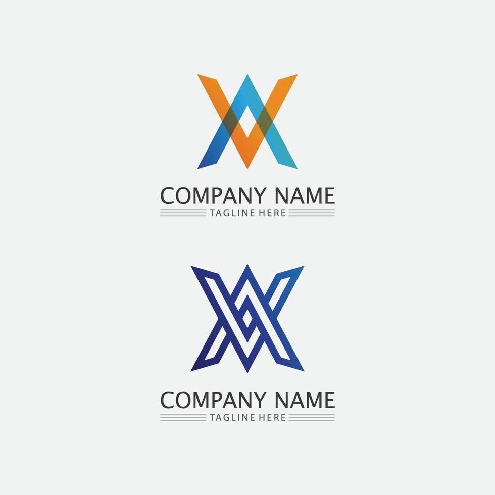 A Letter and font a icon Template vector