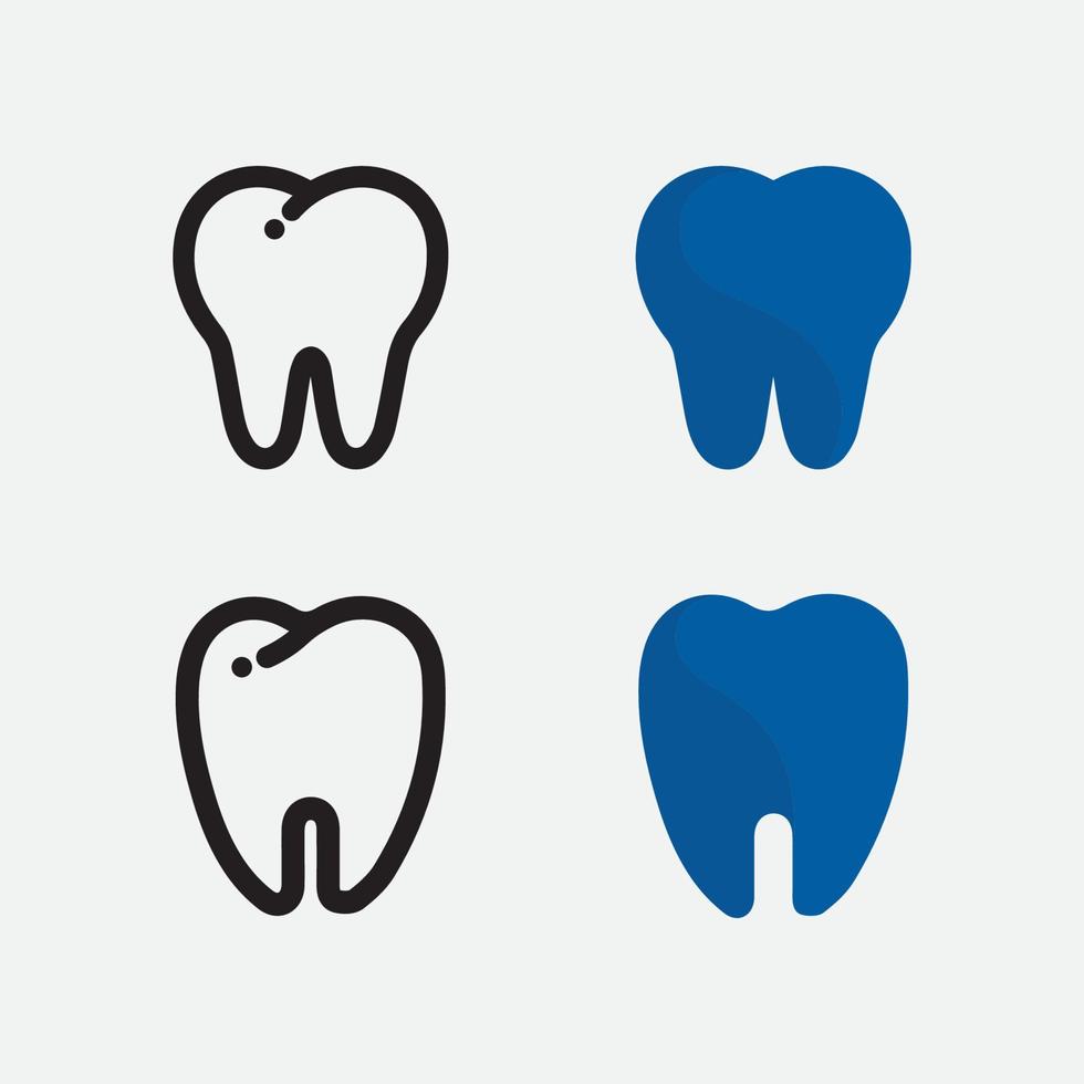 Ilustración de vector de plantilla de logotipo de cuidado dental y diente