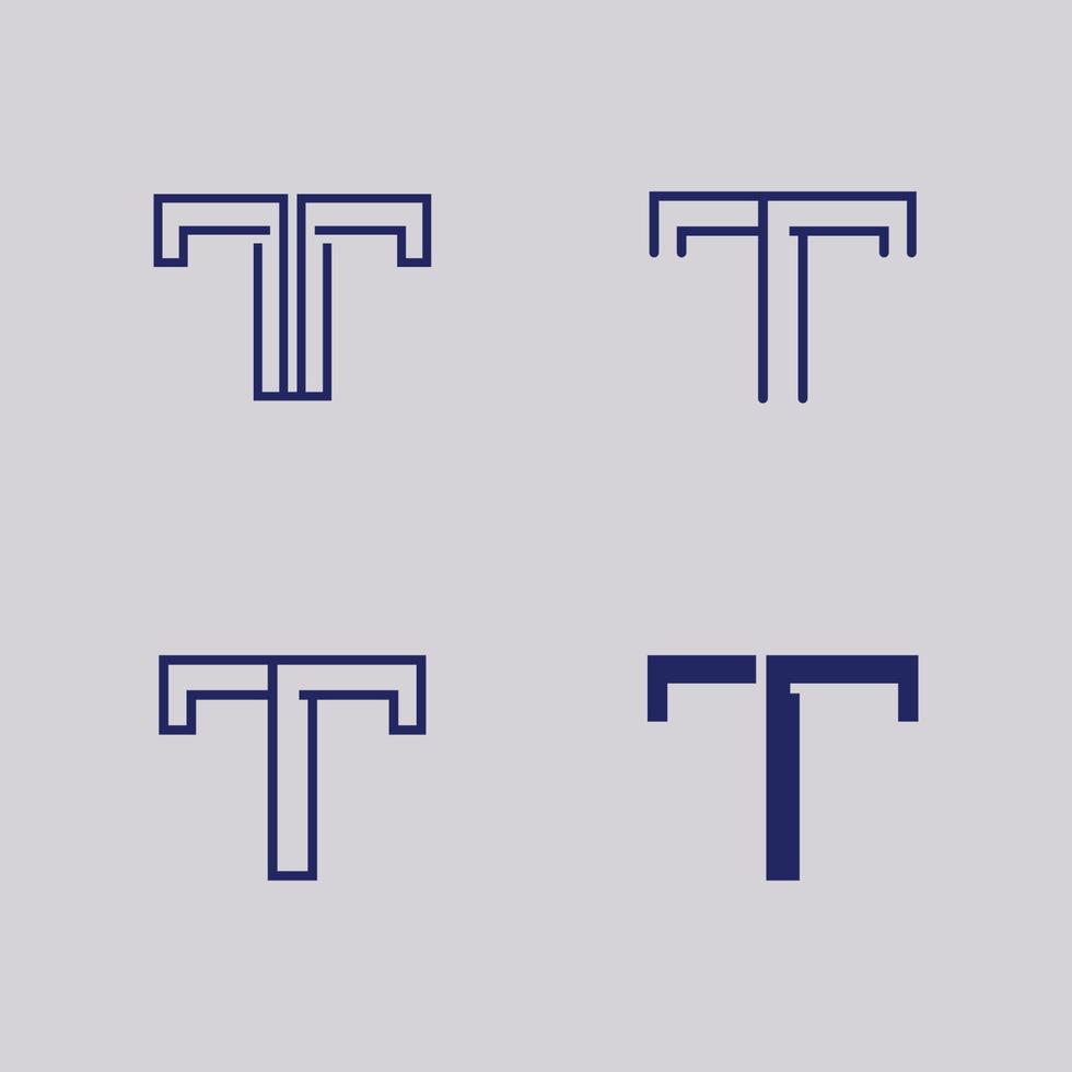 T letter, T logo vector font alphabet design and icon T