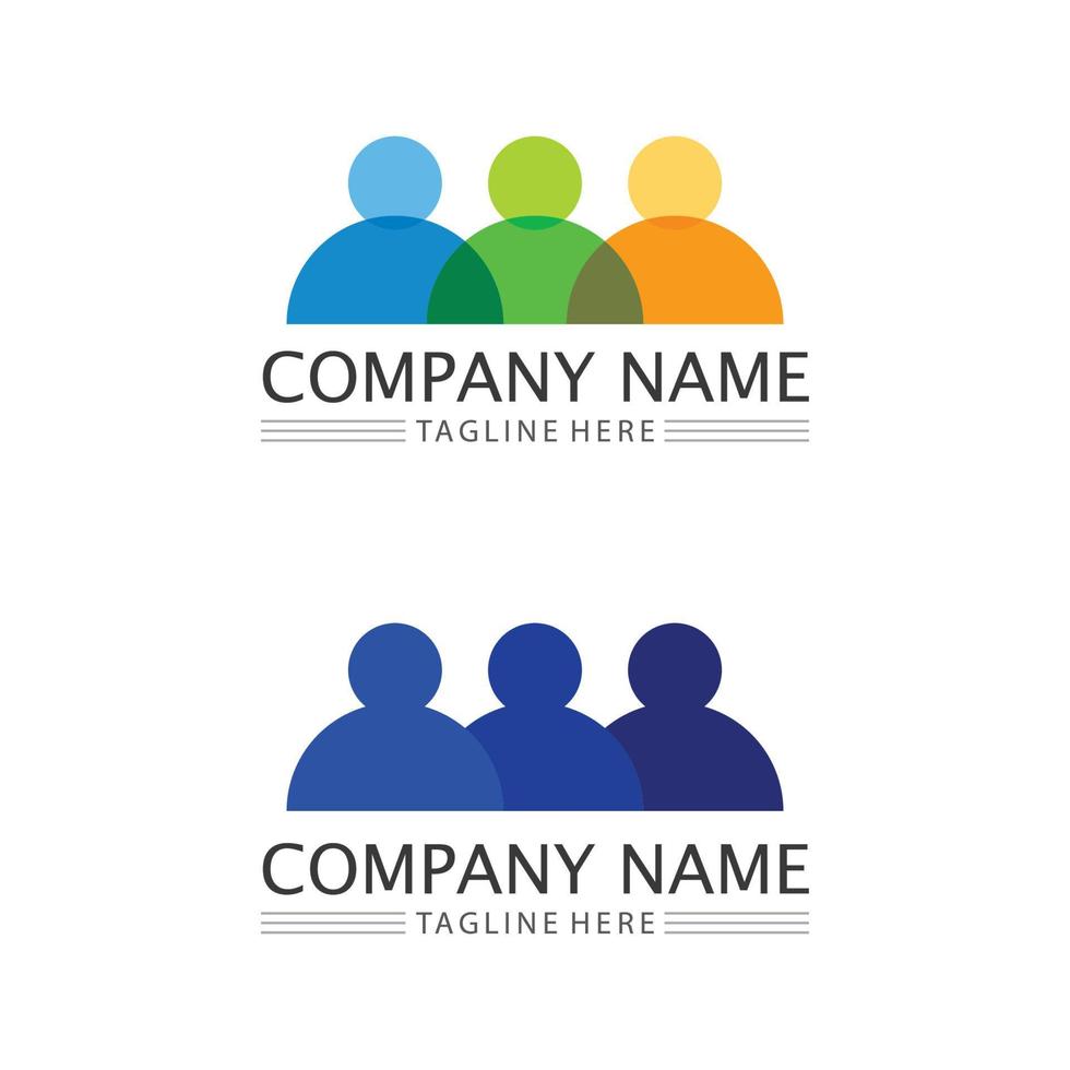 people Community,care group network and social icon design template vector