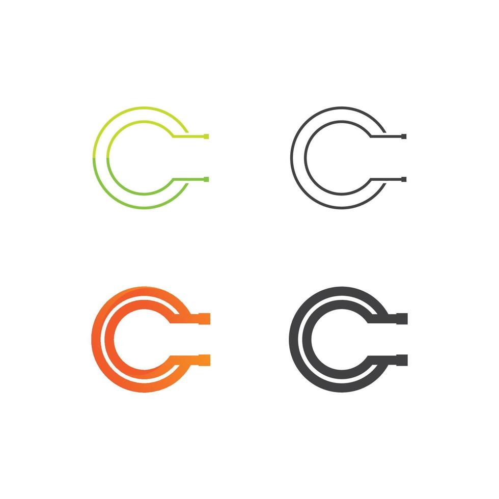 plantilla de logotipo de letra c vector