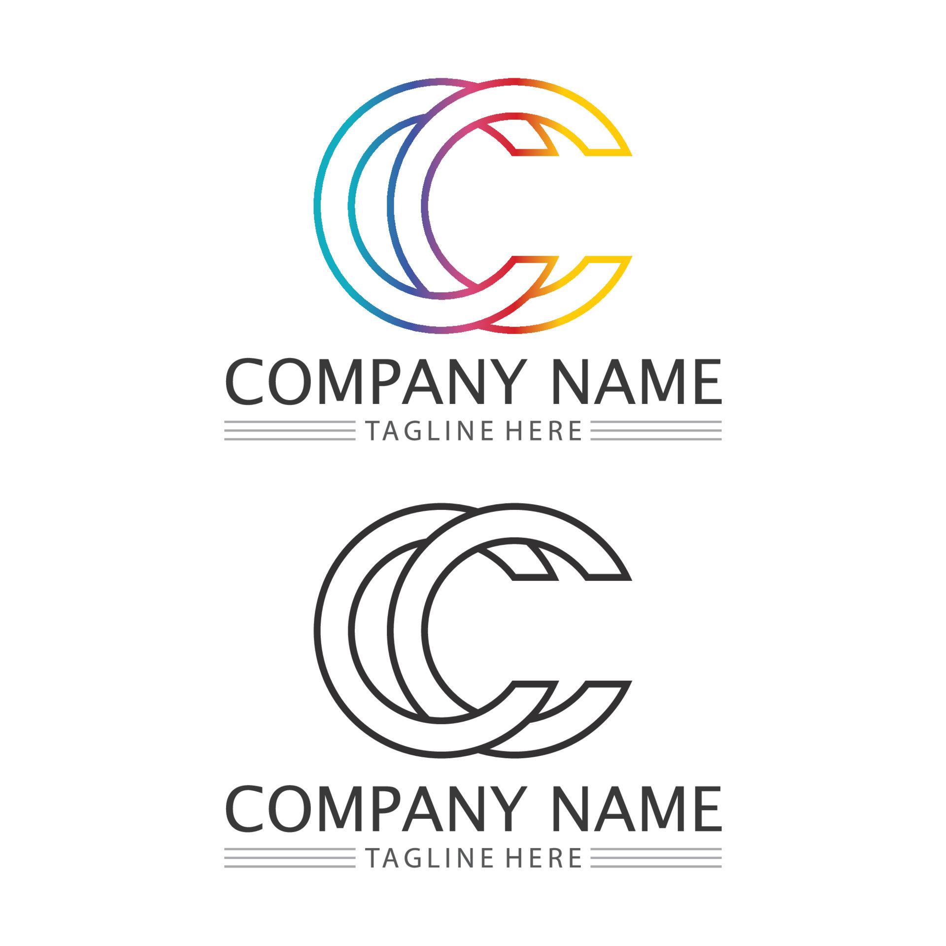 C Letter Logo Template 8145893 Vector Art at Vecteezy