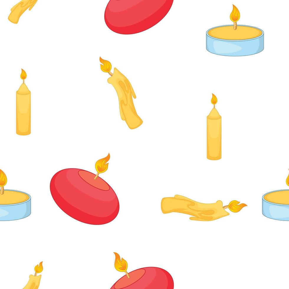 Candle pattern, cartoon style vector