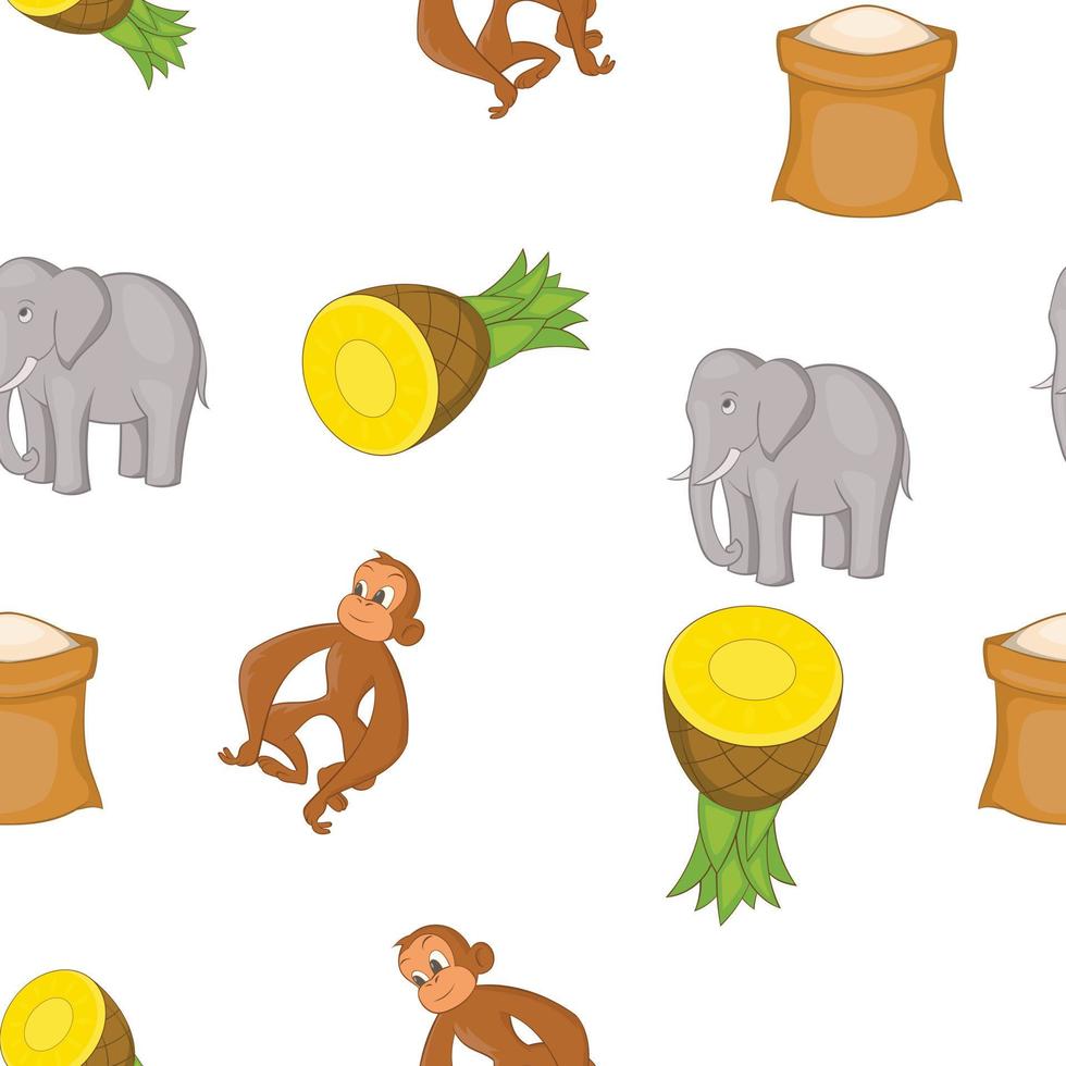 Country Sri Lanka pattern, cartoon style vector