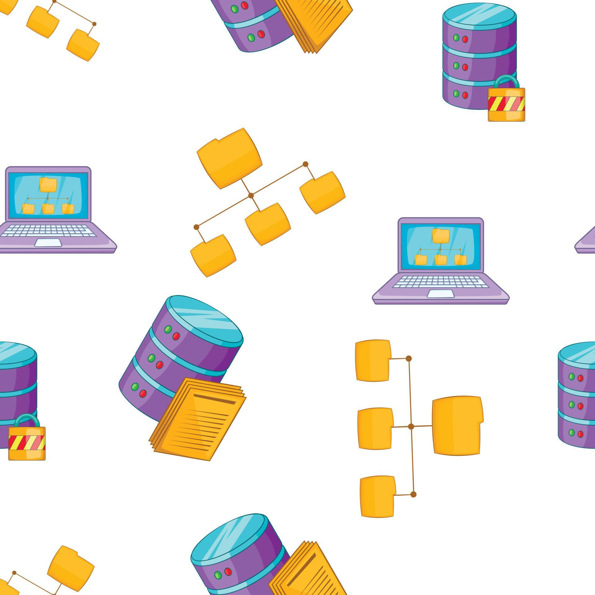 Computer setup pattern, cartoon style 8146122 Vector Art at Vecteezy
