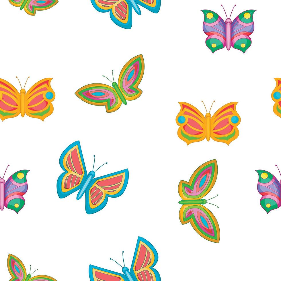 Butterfly pattern, cartoon style vector