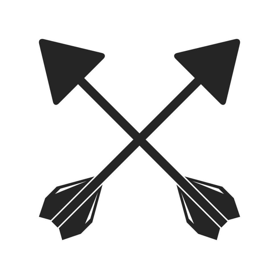 crossed arrows symbol vector