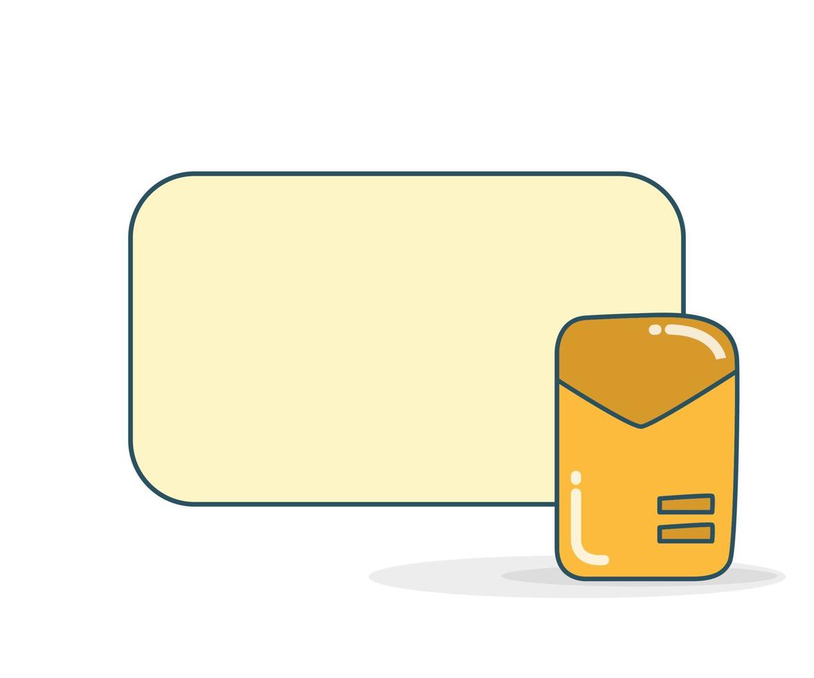 blank note and mail icon vector illustration