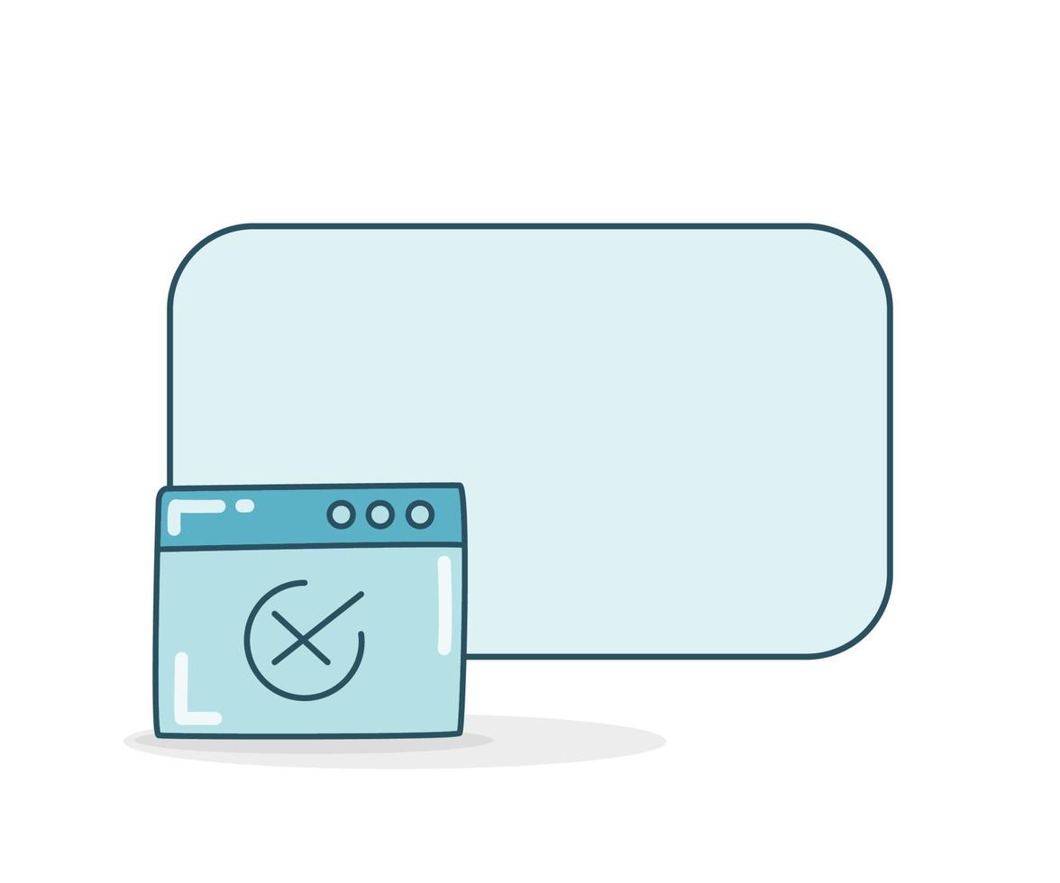 error web browser icon with memo board vector illustration