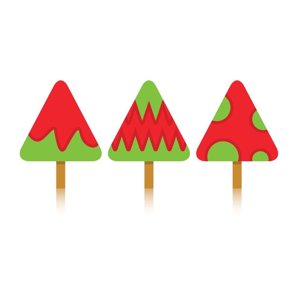 Christmas tree icons vector illustration