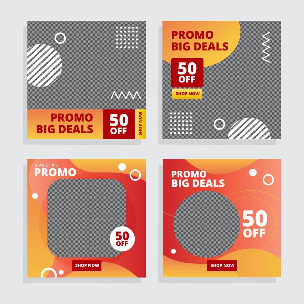 Banner social media big deals vector