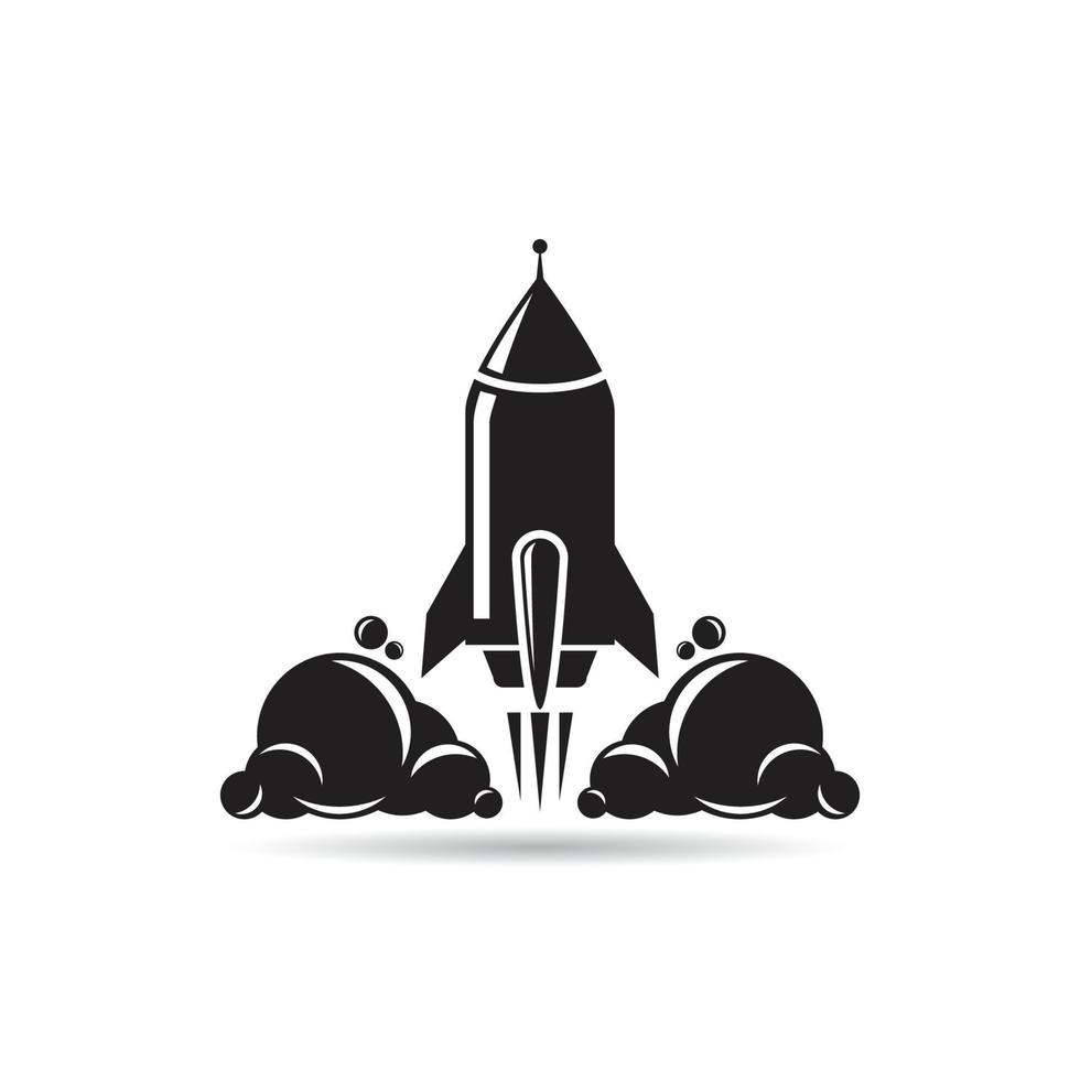 rocket and bubble icon illustration vector