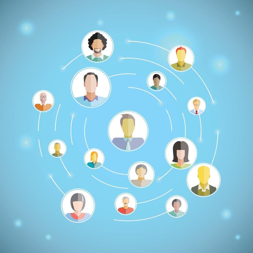 people network background vector illustration