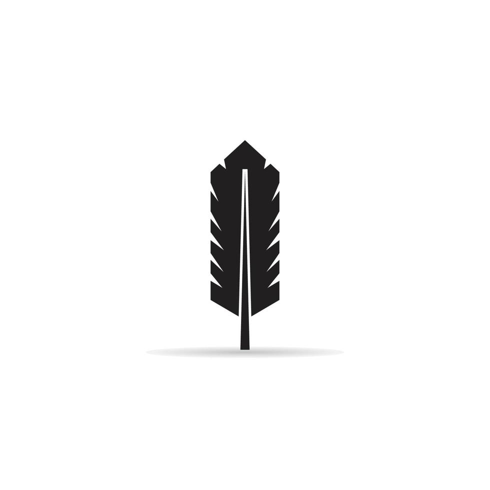 feather on white background vector