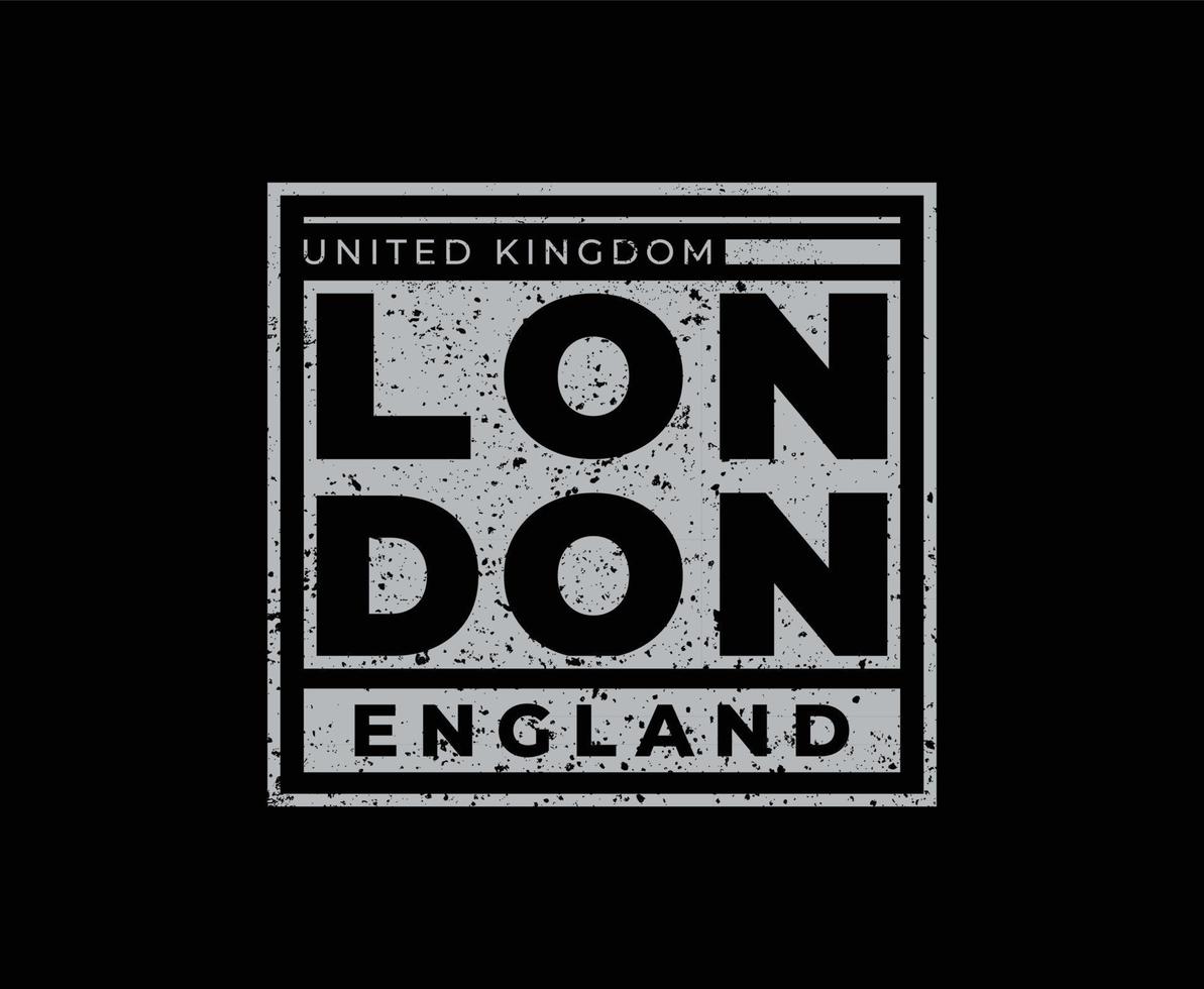 diseño de camiseta de vector listo para imprimir de tipografía de londres