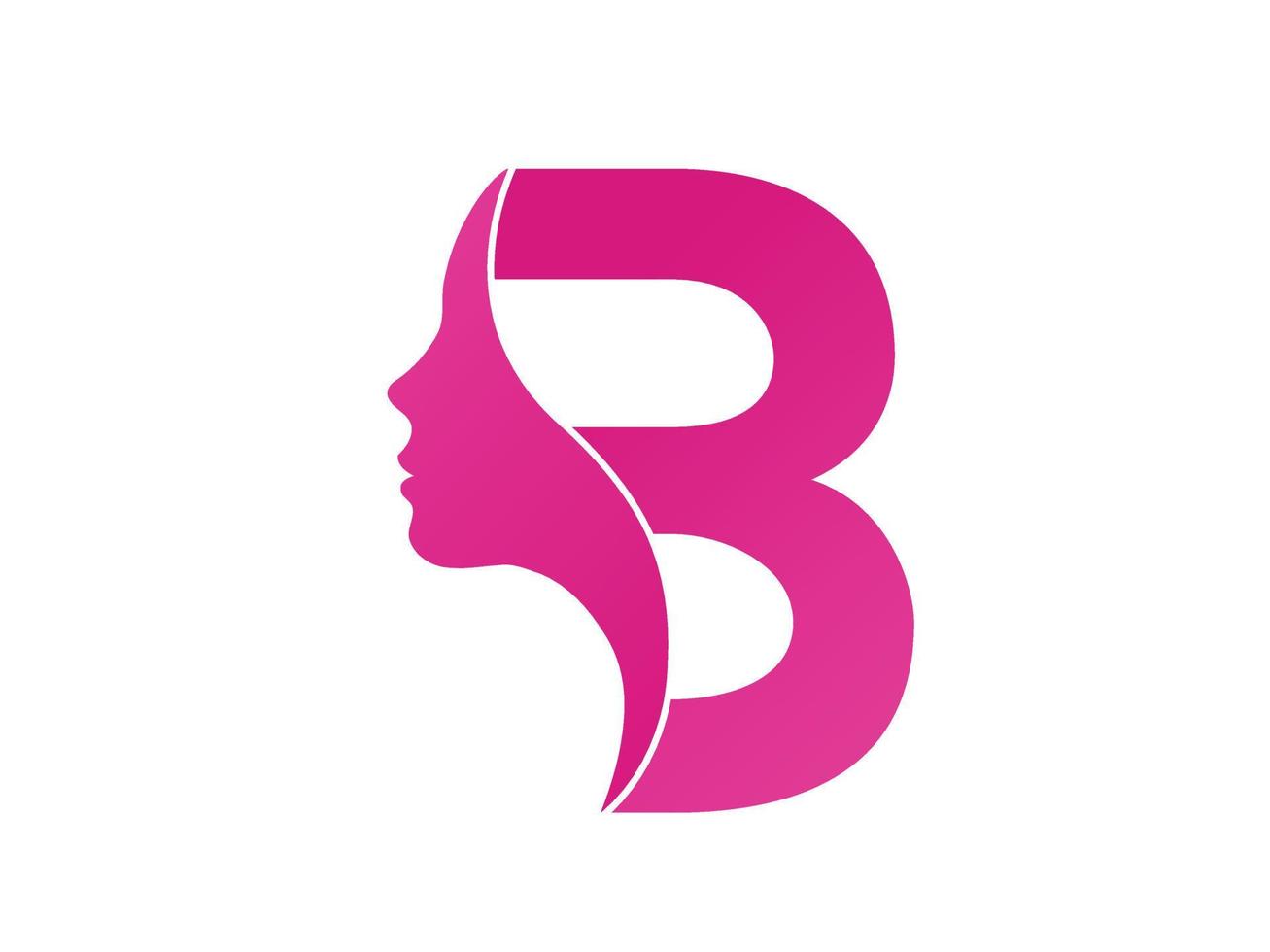 diseño de logotipo de letra b de belleza. belleza parlamentaria. logotipo de salón de belleza vector