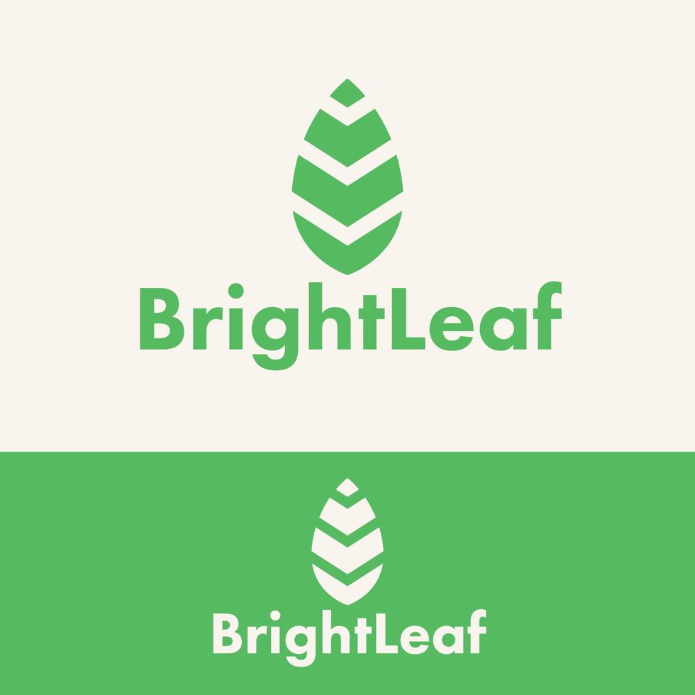 minimalist outline organic leaf logo concept vector