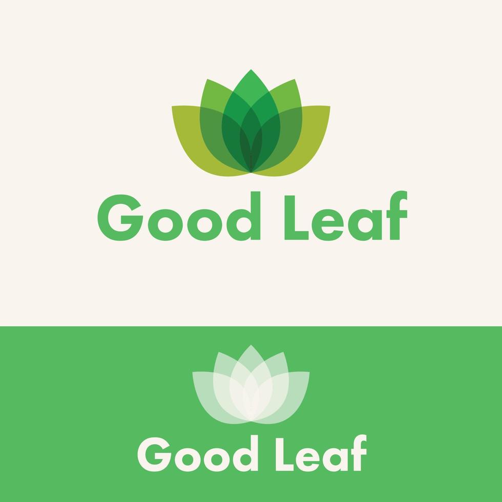 minimalist outline organic leaf logo concept vector