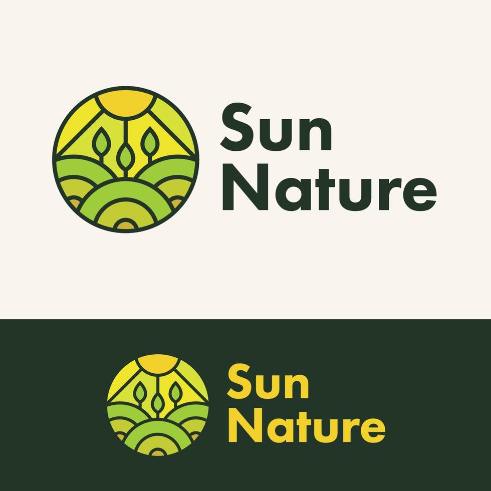 elegante concepto de logotipo natural orgánico vector