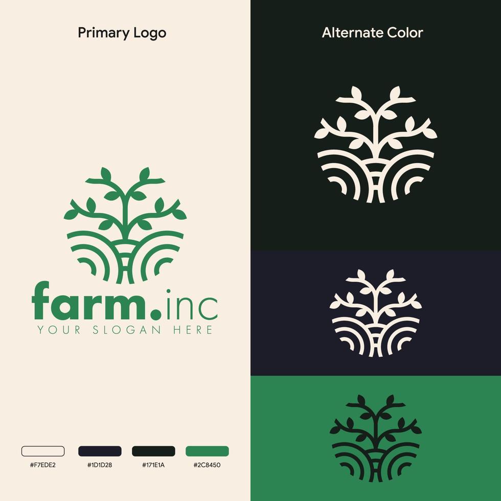 elegant organic natural logo concept vector