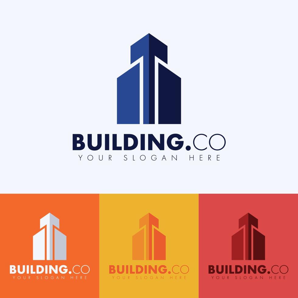 elegant building architecture logo concept vector