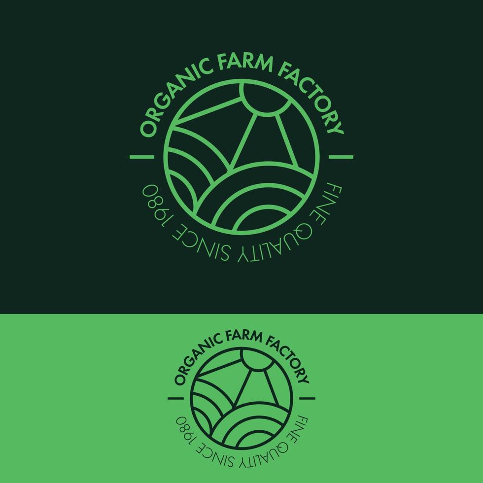minimalist outline organic leaf logo concept vector