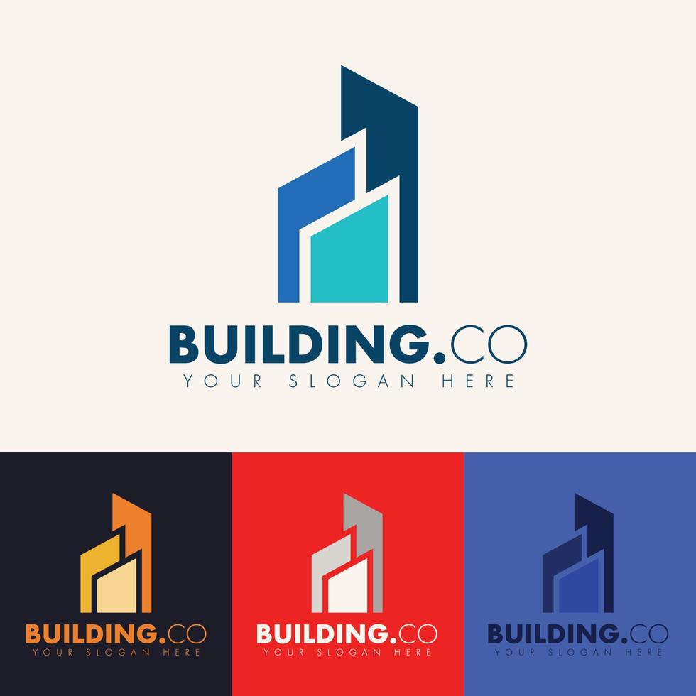 elegant building architecture logo concept vector