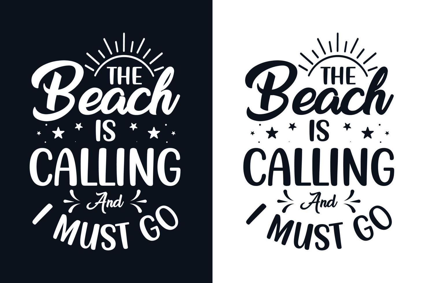 la playa está llamando y debo irme citas de verano tipografía svg diseño vector