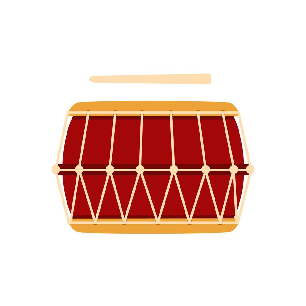 Traditional asian musical instrument Korean drum vector