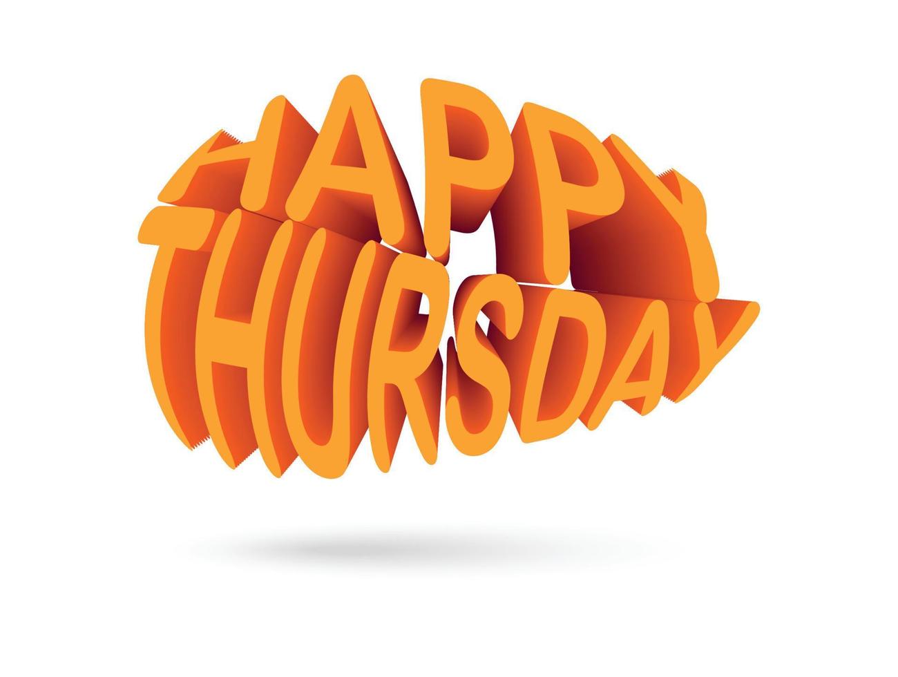 Happy Thursday  colorful typography  Greeting text of Happy  card poster banner vector