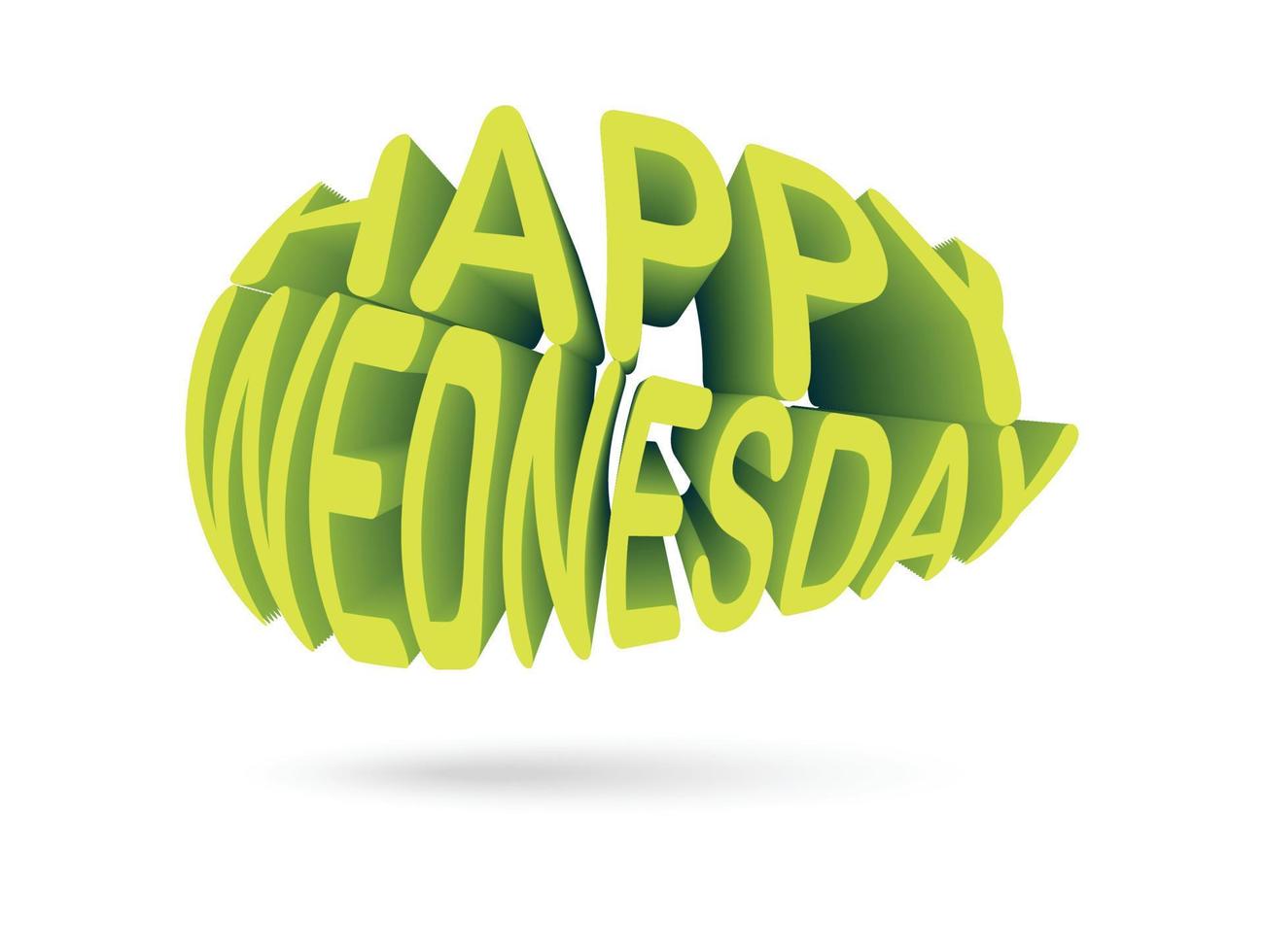 Happy Wednesday  colorful typography  Greeting text of Happy  card poster banner vector