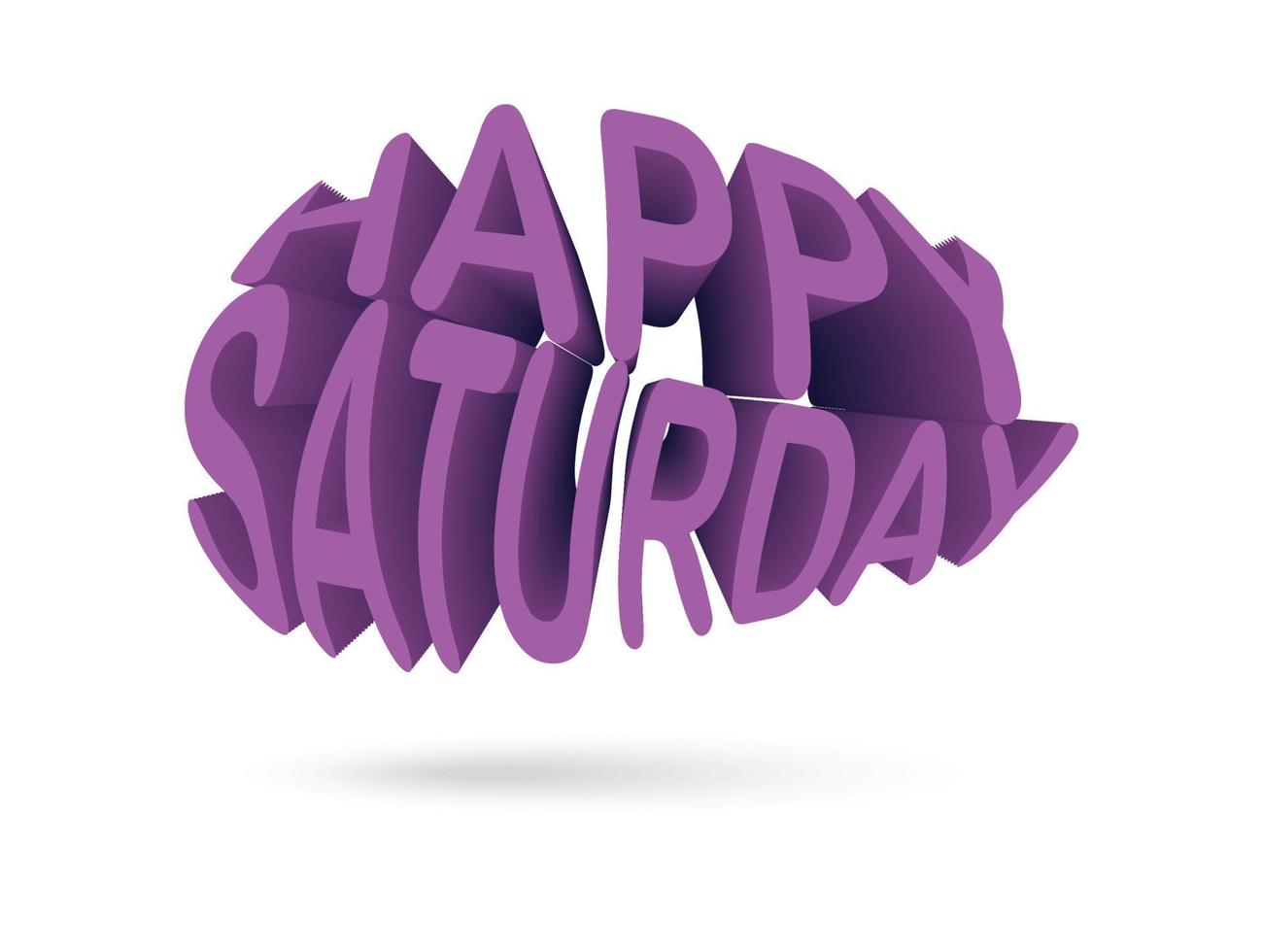 Happy Saturday  colorful typography  Greeting text of Happy  card poster banner vector