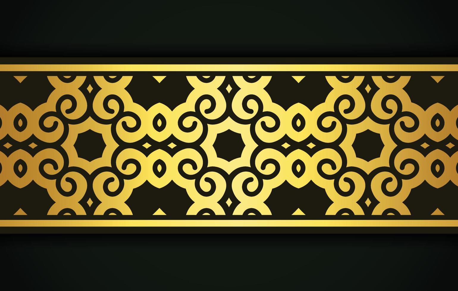 Elegant golden ornamental border template vector