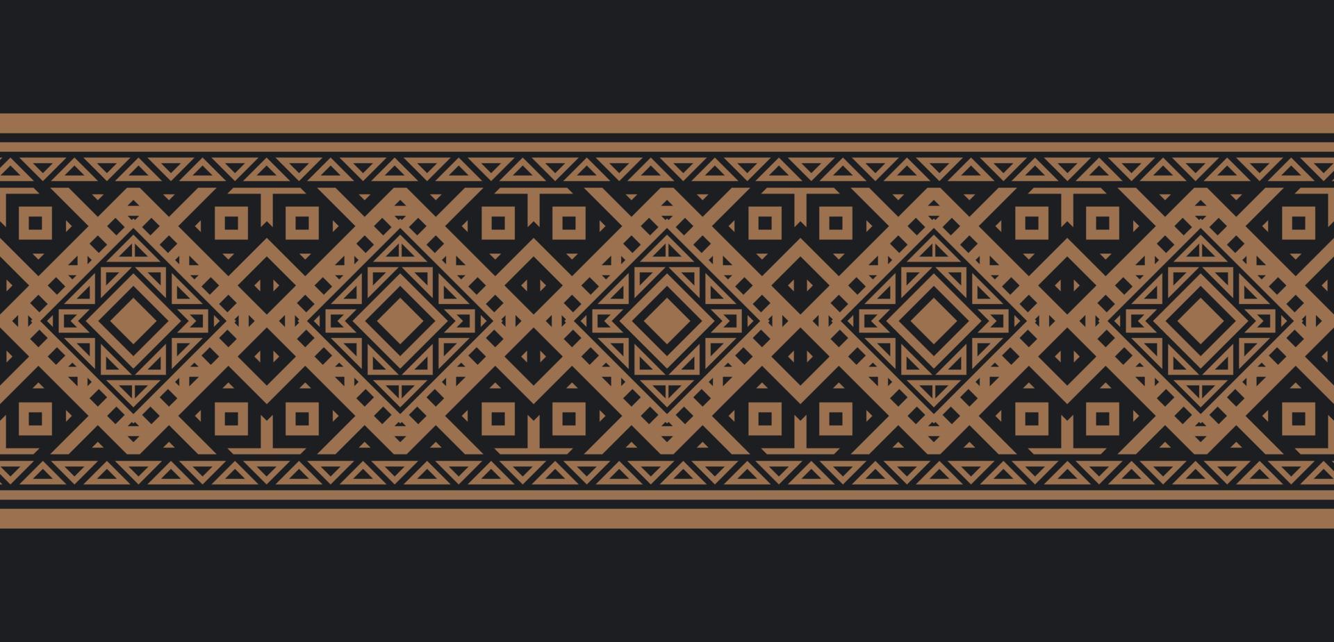 ornament style ethnic seamless borders vector