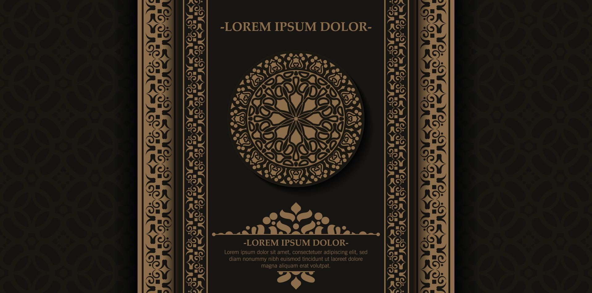 Fondo de mandala ornamental de lujo con estilo de patrón oriental islámico árabe premium vector