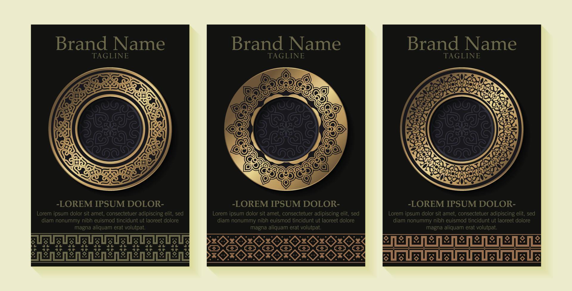 Luxury Premium mandala menu design vector