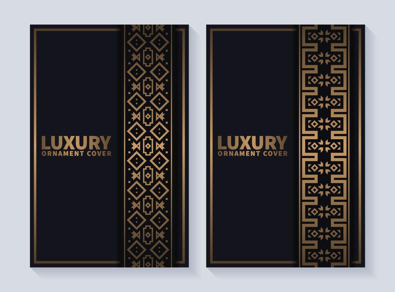 luxury dark border ornament pattern cover vector