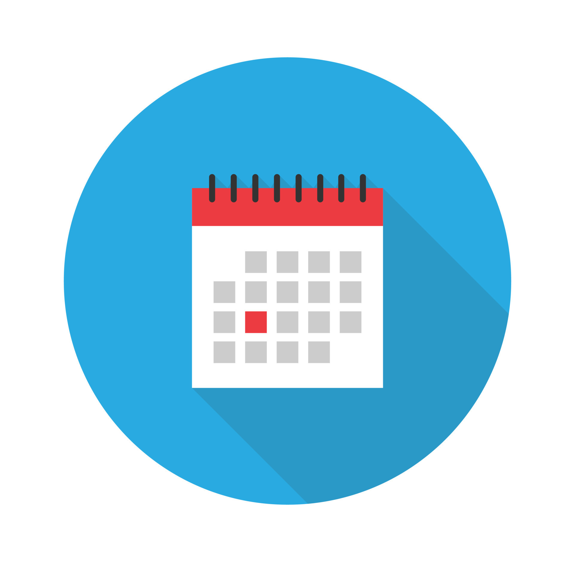 Calendar icon mark the date holiday important day concepts flat icon