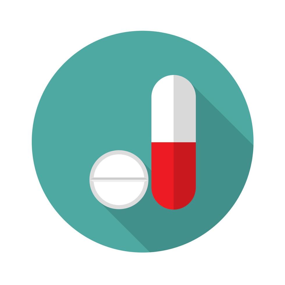 cápsula píldoras concepto icono plano. ilustración. pastillas capsulas vector
