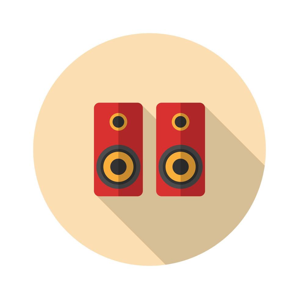 icono de altavoz plano.ilustración vectorial en un estilo simple con una sombra que cae. 10 eps. vector