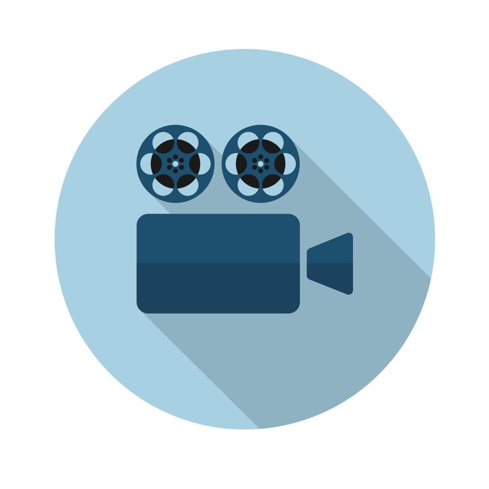 cinema Camera flat icon.Vector illustration in a simple style with a falling shadow. 10 eps. vector