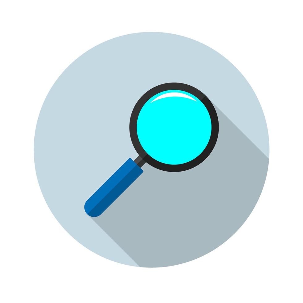 magnifying glass flat icon. search sign.Vector illustration in a simple style with a falling shadow. 10 eps. vector