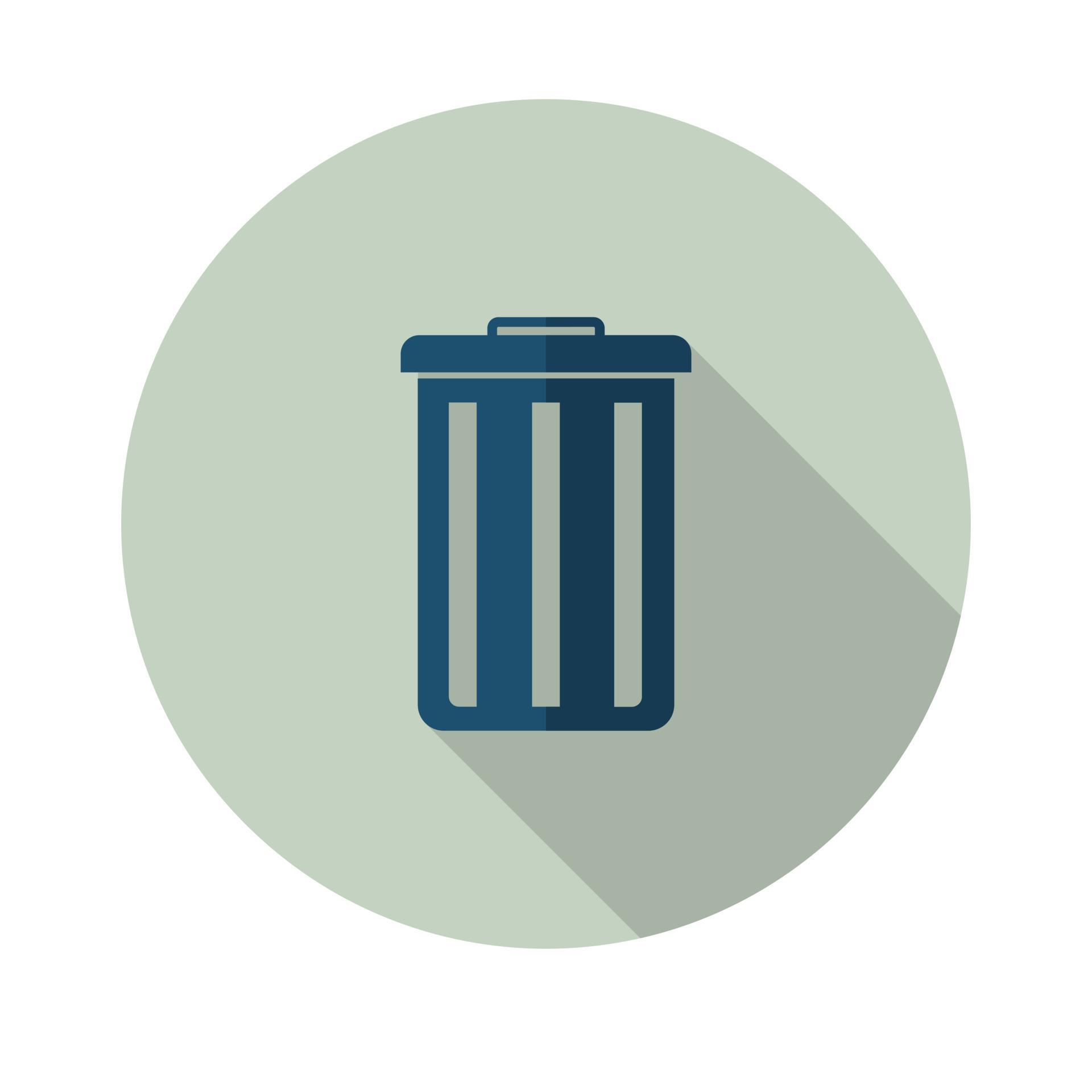 trash can flat icon.Vector illustration in a simple style with a